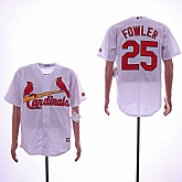 Cardinals 25 Dexter Fowler White Cool Base Jersey Dzhi,baseball caps,new era cap wholesale,wholesale hats